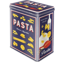 Voorraadtrommel voor pasta met pasta motieven