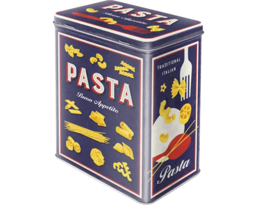 Voorraadtrommel voor pasta met pasta motieven