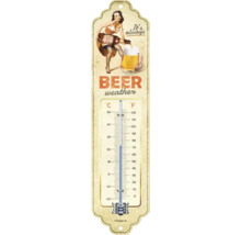 Decoratieve biertemperatuurmeter voor binnenshuis met Celsius- en Fahrenheit-weergave.