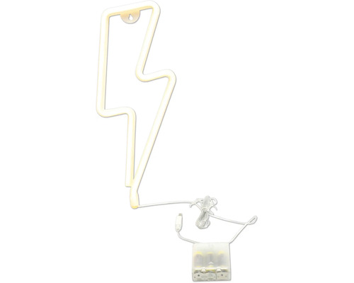 Decoratieve LED lamp in bliksemvorm met batterijvoeding