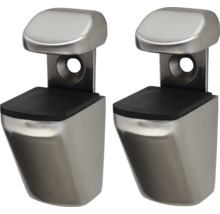 Twee metalen plankdragers met rubberen coating