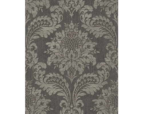 Vliesbehang 119970 Archive Damas ornament taupe Behang met klassiek bloemmotief
