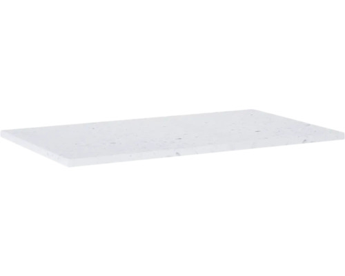 JUNGBORN Wastafelblad terrazzo wit 806 x 460 mm zonder uitsparing
