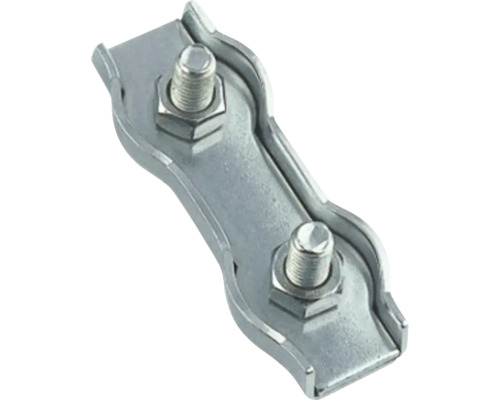 MARINETECH Duplex staaldraadklem 3 mm RVS A4, 2 stuks Draadklem van metaal met schroeven voor het verbinden van staalkabels