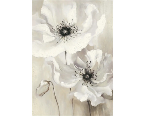 Schilderij met witte bloemen