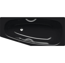 Zwart acryl ligbad met armaturen