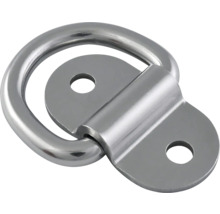 Metalen D-ring met montageplaat en bevestigingsgaten