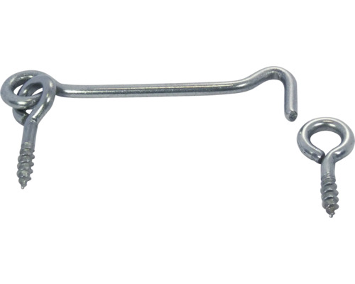 MARINETECH Windhaak met 2 schroefogen Ø4,4x120 mm RVS A4 DD, 1 stuks Deurhaak en oog met schroeven voor het sluiten van deuren