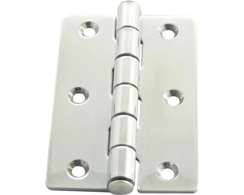 Roestvrijstalen deurscharnier met bevestigingsgaten
