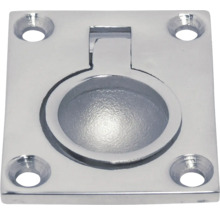 Metalen inlaatgreep met vierkante basis en ronde greepkom