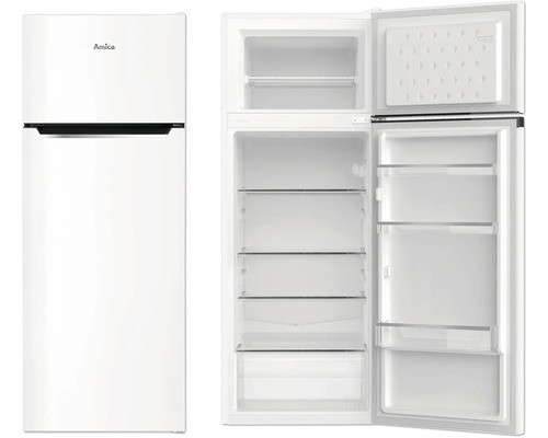 Amica koelkast met vriesvak, gedeeltelijk geopend