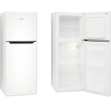 Amica koelkast met vriesvak, gesloten en geopend weergegeven