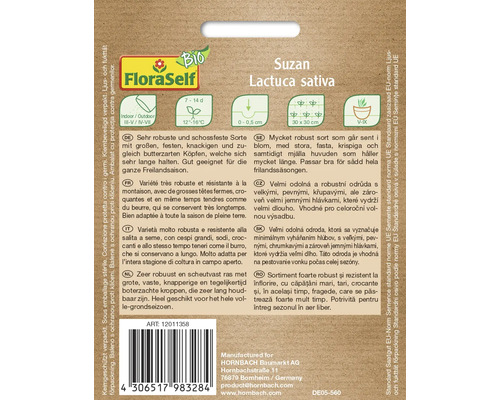 FloraSelf Suzan zaad van Lactuca sativa