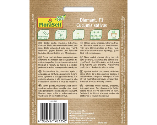 Diamant F1 komkommerzaad van de soort Cucumis sativus