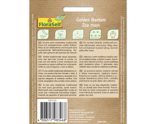 FloraSelf Golden Bantam maïszaadverpakking