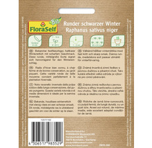 Zadenpakket voor ronde, zwarte winterradijs van het ras Raphanus sativus niger van FloraSelf Bio
