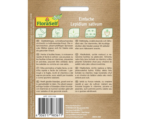 Tuinkers zaden verpakking