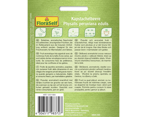 Zadenpakket Kaapse kruisbes Physalis peruviana edulis