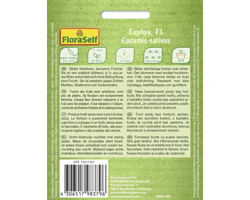 FloraSelf Euphya F1 komkommerzaden verpakking
