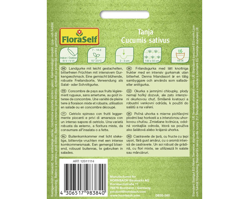 Zaadverpakking Tanja komkommer