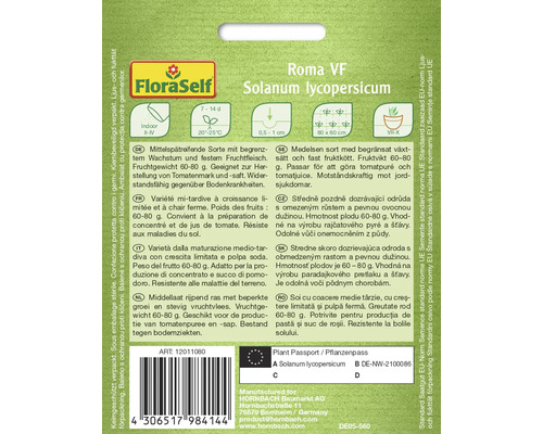 FloraSelf Roma VF tomatenzaden verpakking