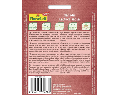Zadenpakket Mini Romeinse sla Xanadu Lactuca sativa