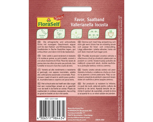 Favor veldsla zaadlint, Vallerianella locusta