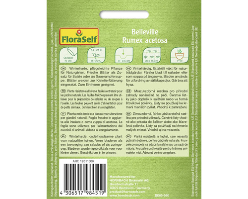 FloraSelf Logo, informatie over Belleville tuinzuringzaden