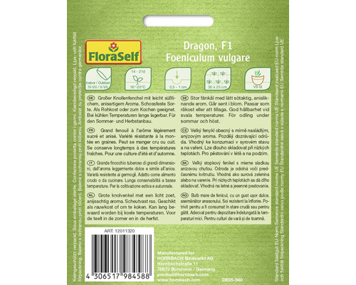 Zadenpakket voor Dragon F1 groenteflorel