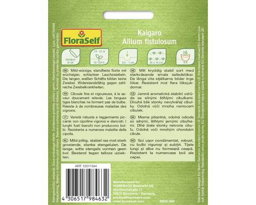 Verpakking van Kai Garo lente-ui zaden van het merk FloraSelf