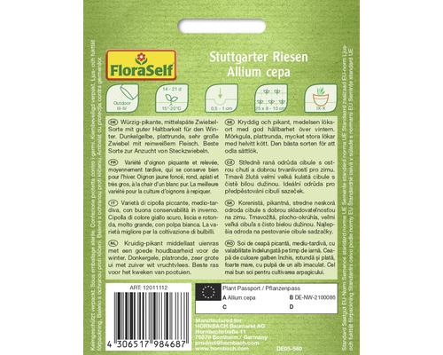 Stuttgarter Riesen Allium cepa uienzaadverpakking