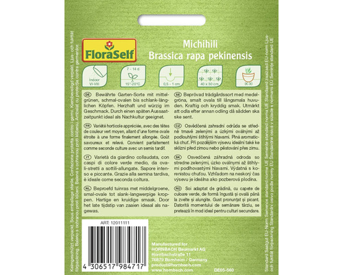 Zadenpakket Michihili Brassica rapa pekinensis van FloraSelf