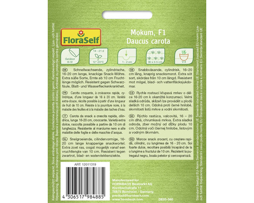 Mokum F1 Daucus carota zaadverpakking