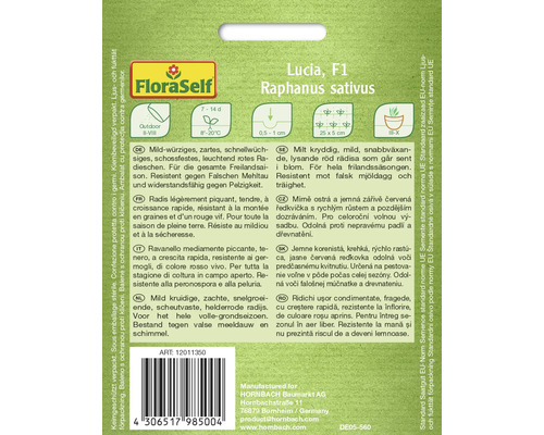 Radijs zadenpakje van de soort Lucia F1