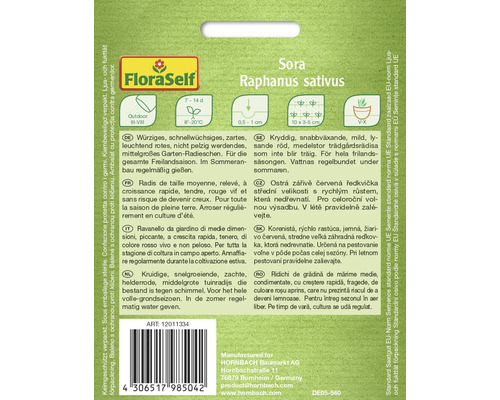 Zaadverpakking voor Sora tuinen-radijs van FloraSelf