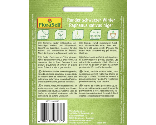 Verpakking met ronde zwarte winterradijszaden