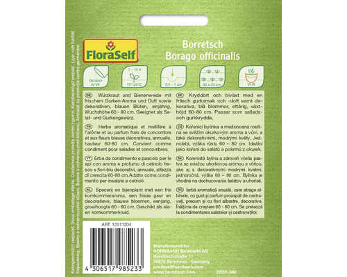 Komkommerkruid zaadpakket