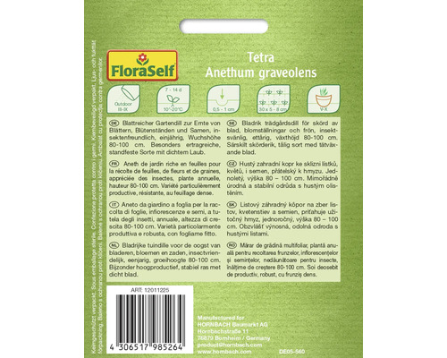 Tetra tuinzadenpakket dille voor het zaaien van dille