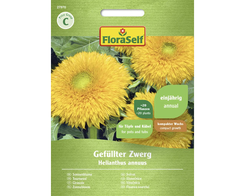 FLORASELF Bloemenzaden Zonnebloem Gevuld Dwerg Mix FLORASELF Bloemenzaden Zonnebloem Gevuld Dwerg Mix