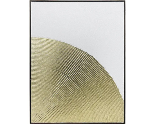 Schilderij met lijst abstract goud 61x81 cm