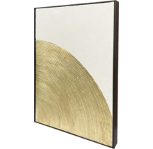 Decoratieve wandafbeelding met abstract gouden halve cirkelpatroon
