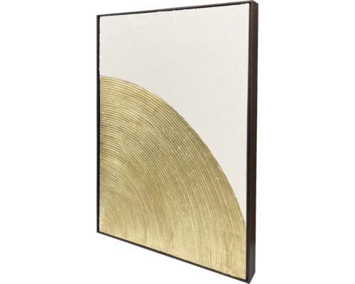 Decoratieve wandafbeelding met abstract gouden halve cirkelpatroon