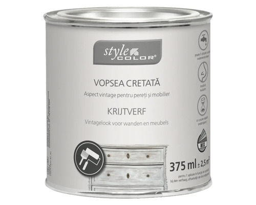STYLECOLOR Krijtverf mat shadow 375 ml Verfemmer met krijtverf voor muren en meubels