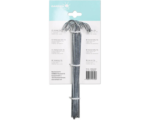 Haringen, 10 stuks, circa 20 centimeter lang, gemaakt van metaal