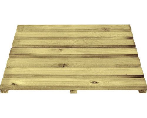 Vlondertegel geïmpregneerd grenenhout 7-lats PEFC 50 x 50 x 2,8 cm Houten badmat