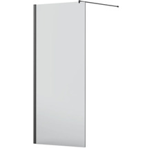 Glazen douchewand met stabilisatiestang