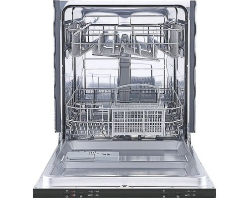 Open vaatwasser met korven voor vaat en bestek