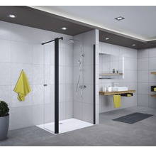 BREUER Inloopdouche Entra zwart 140 cm gesatineerd