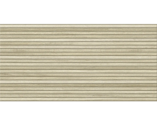 Wand- en vloertegel Finlandia 60 x 120 cm gerectificeerd Lichtbruine houten gevelbekleding met horizontale planken