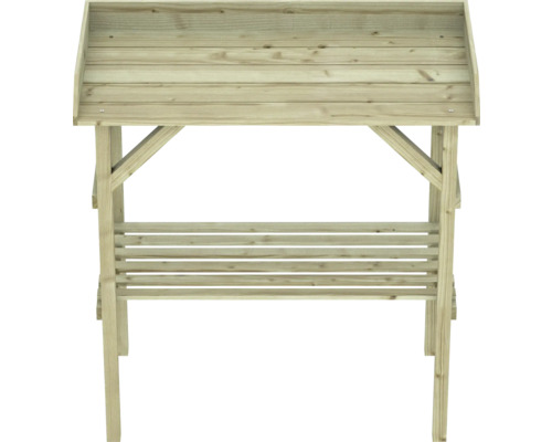 Houten tafel met dak voor de tuin